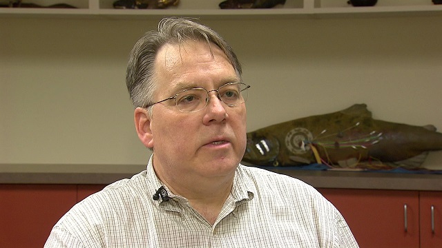 James Heffernan with the  Columbia River Inter-Tribal Fish Commission, April 7, 2015 (KOIN 6 News)