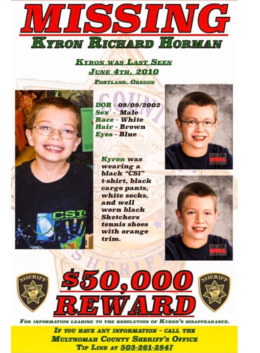 May 2015 Kyron Horman missing flier_162437