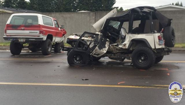 Three McNary High School students were hurt in this crash, May 22, 2015 (Keizer PD)