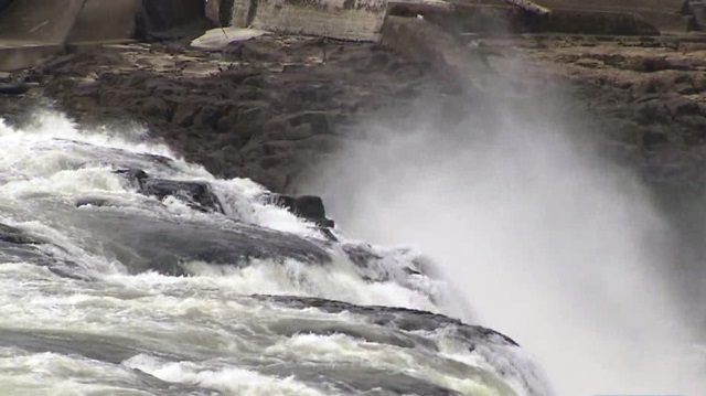 The Willamette Falls in Clackamas County, April 16, 2014 (KOIN 6 News)