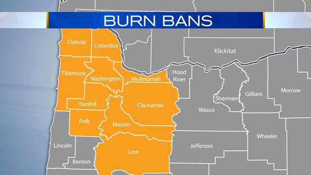 The burn bans in Oregon, as of June 24, 2015 (KOIN)