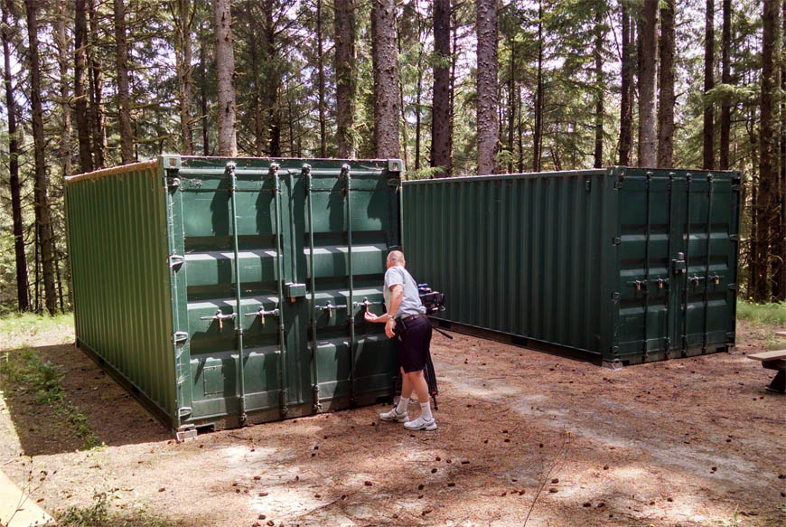 One of three different sites with storage for barrels in Cannon Beach. (KOIN)