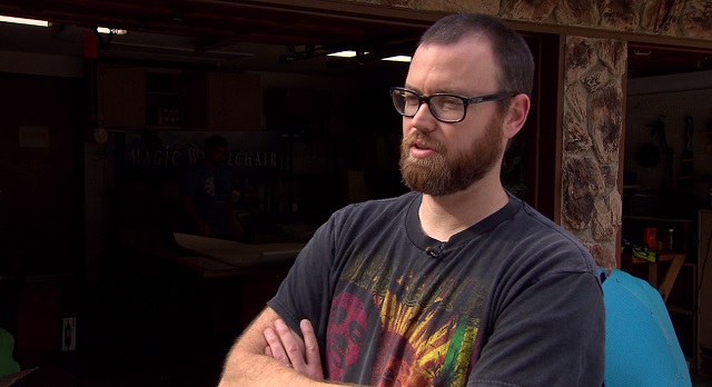 Ryan Weimer makes Halloween costumes for his kids with muscular dystrophy and has started a non-profit, Oct. 29, 2015 (KOIN)