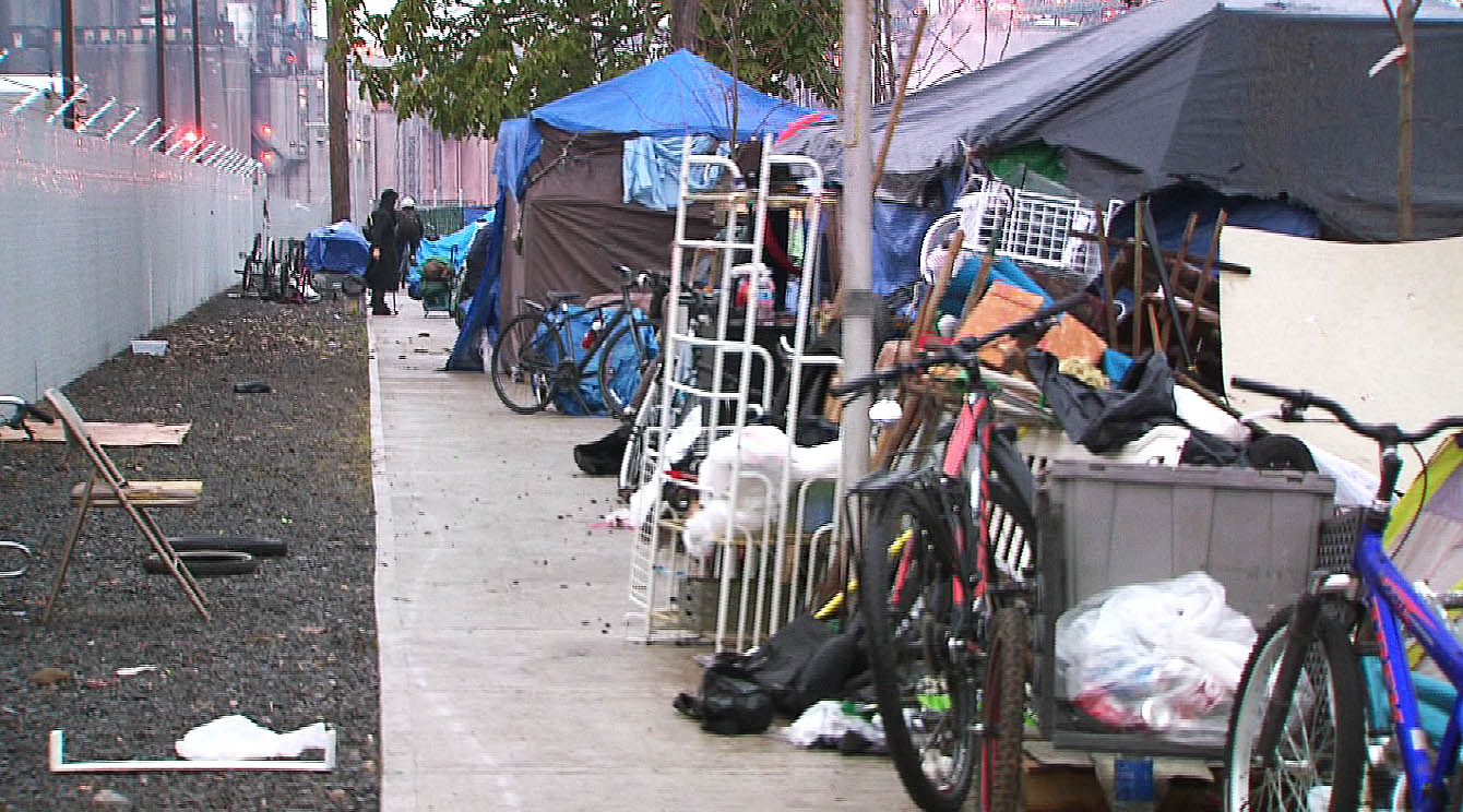 A rapidly growing homeless camp west of downtown Vancouver is raising concerns with some neighbors who say the campers are taking over the area. (KOIN)