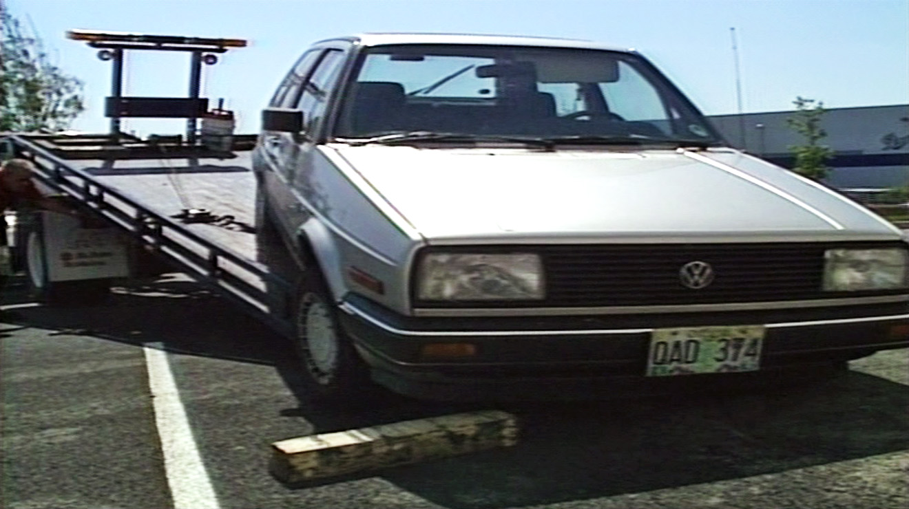 Katie Eggleston's car in the parking lot of an industrial building on Airport Way. (KOIN)