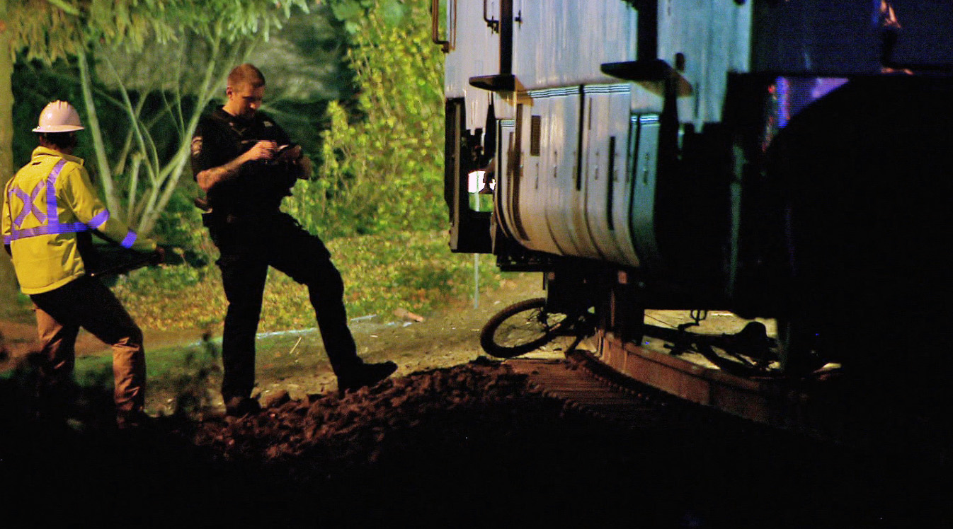 A cyclist was seriously injured after being struck by a WES Commuter Rail train Tuesday evening. (KOIN)