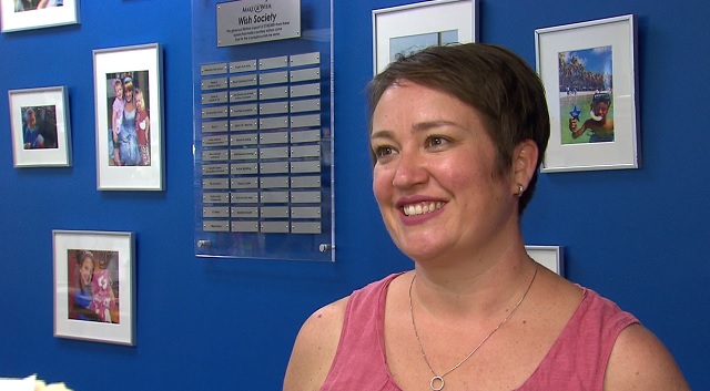 Laila Cook, the CEO of Make-A-Wish Oregon, in her Portland office, July 29, 2016 (KOIN)