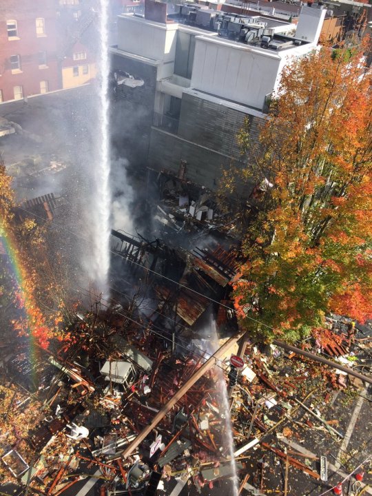 A gas explosion took place at NW 23rd and Glisan in Portland on Wednesday morning. October 19, 2016, (KOIN)_360294