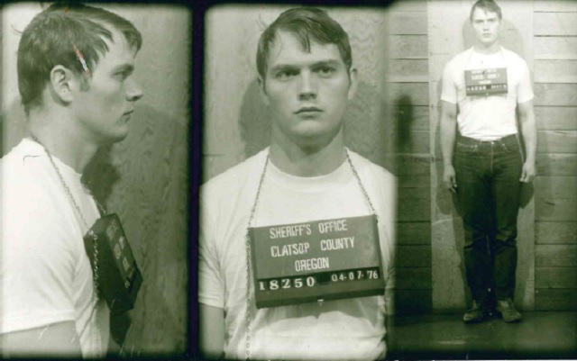 George Nulph in his 1976 booking photo from Clatsop County, Oregon