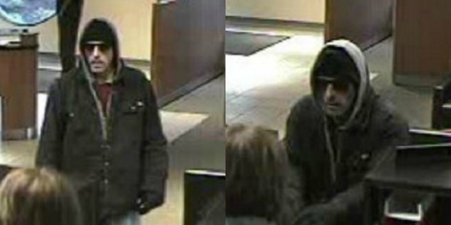 A white man in his 30s or 40s tobbed a Chase Bank in Lake Oswego on December 21, 2016. (LOPD)