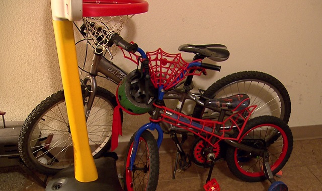 The bicycles of Mykell Peterson, 4, who died March 10, 2017 (KOIN)