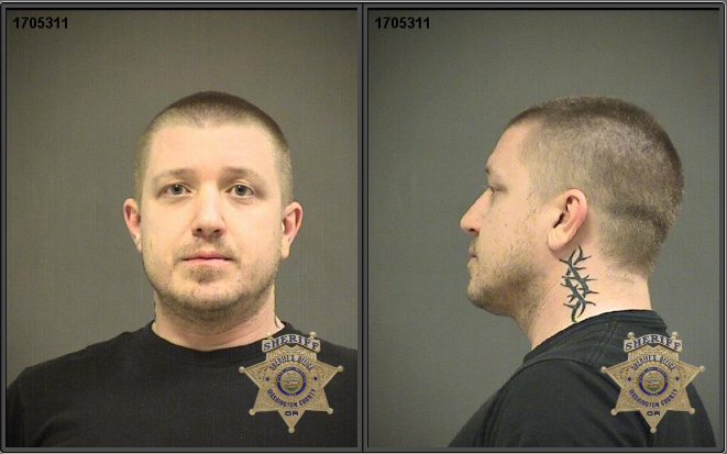 A booking photo of Aaron Zoller provided by the Hillsboro Police Department. 