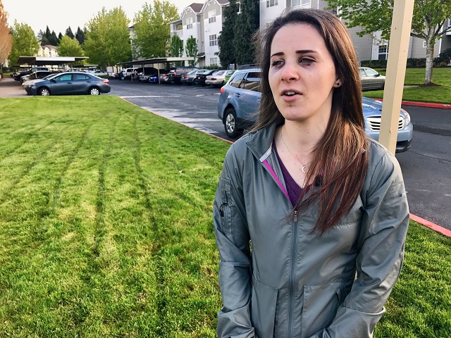 Abby Downing was attacked on her way home from work in Hillsboro on April 26, 2017. (KOIN)