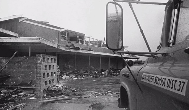 Damage caused by the Great Vancouver F-3 Tornado, April 5, 1972 (NWS)