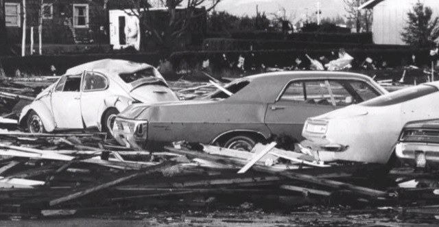 Damage caused by the Great Vancouver F-3 Tornado, April 5, 1972 (NWS)