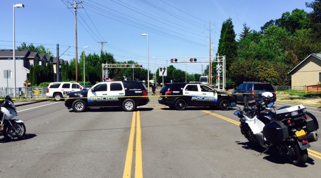 A pedestrian was killed by a MAX train in Beaverton, June 5, 2017 (KOIN)