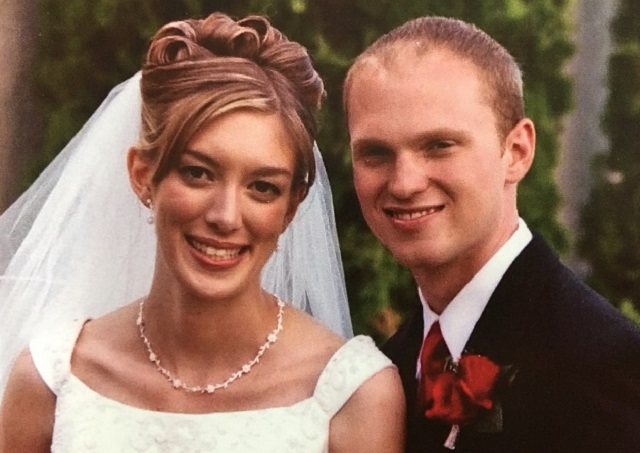 Michele and Brett Rezewski on their wedding day (Courtesy photo)