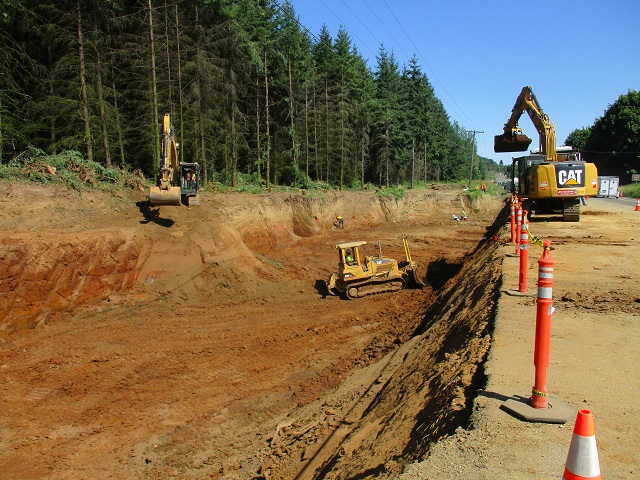 A massive fuel spill contaminated groundwater in Adair Village, Oregon, forcing more than 9000 tons of soil to be excavated, July 18, 2017 (DEQ)