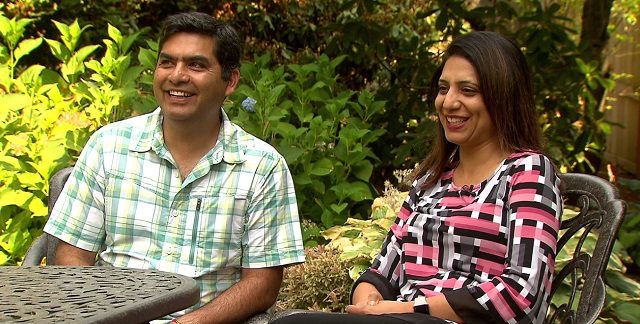 Sunil and Anshu Ahluwalia, whose son Rohan is a youth ambassador for the Juvenile Diabetes Research Foundation Children's Congress, August 7, 2017 (KOIN)