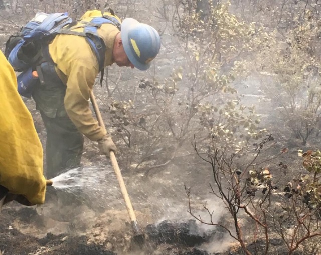 The McKay Fire near La Pine, grew to approximately 1,219 acres, August 30, 2017 (USFS)