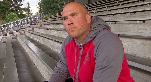 Josh Dill, the head football coach for the David Douglas Scots, November 17, 2017 (KOIN)