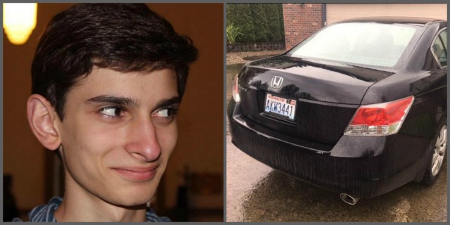 Cole Burbank and the Honda Accord he was driving. Undated photos released by Camas PD, April 14, 2017