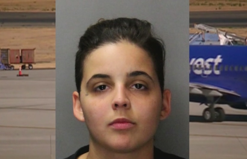 24-year-old Valerie Curbello, of Sandy, Oregon, was arrested after an outburst on a flight to Sacramento in which she allegedly threatened to kill everyone on board. (Courtesy of CBS13 in Sacramento)