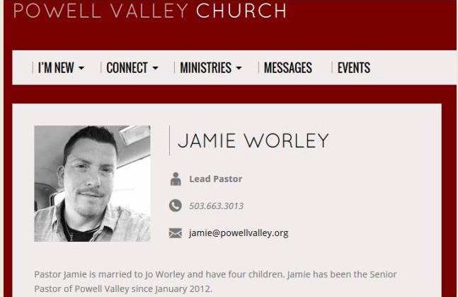 James Worley in a picture on the Powell Valley Church website, Jan. 5, 2015