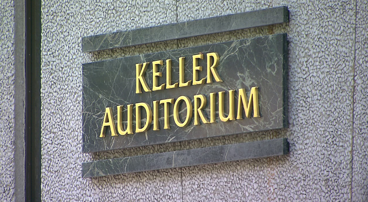 In 2000, the Civic Auditorium across from the fountain was renamed Keller Auditorium, after the Keller family donated $1.5 million to renovate the space. (KOIN)