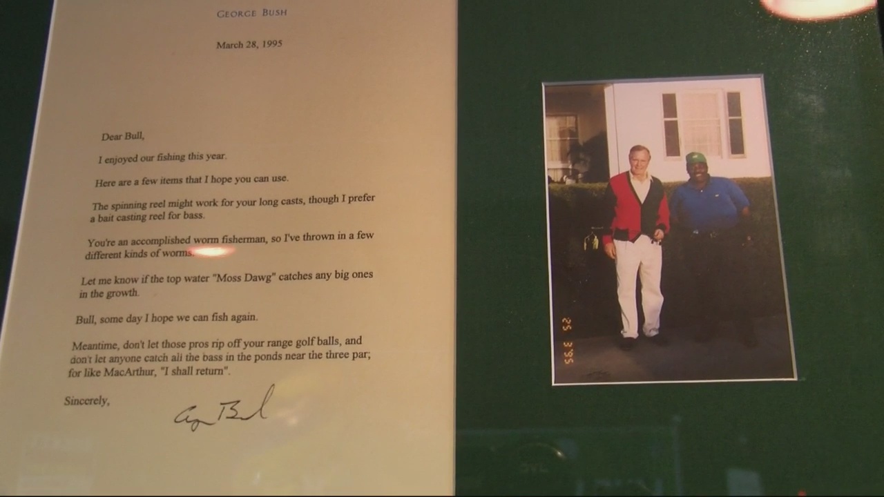 Former Masters caddy pen pal relationship with George H. W. Bush