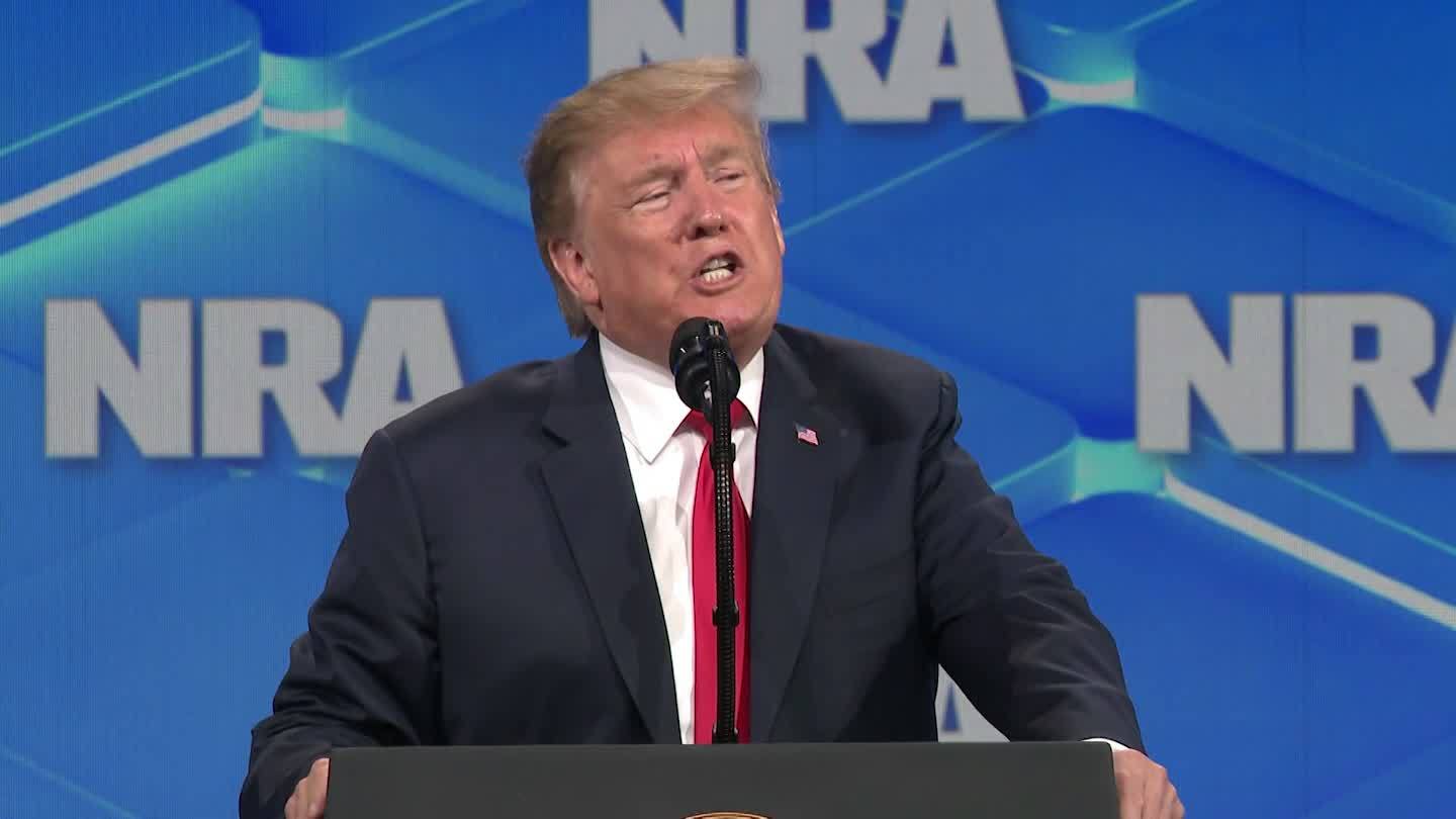 President Trump tells NRA he vows to protect gun rights