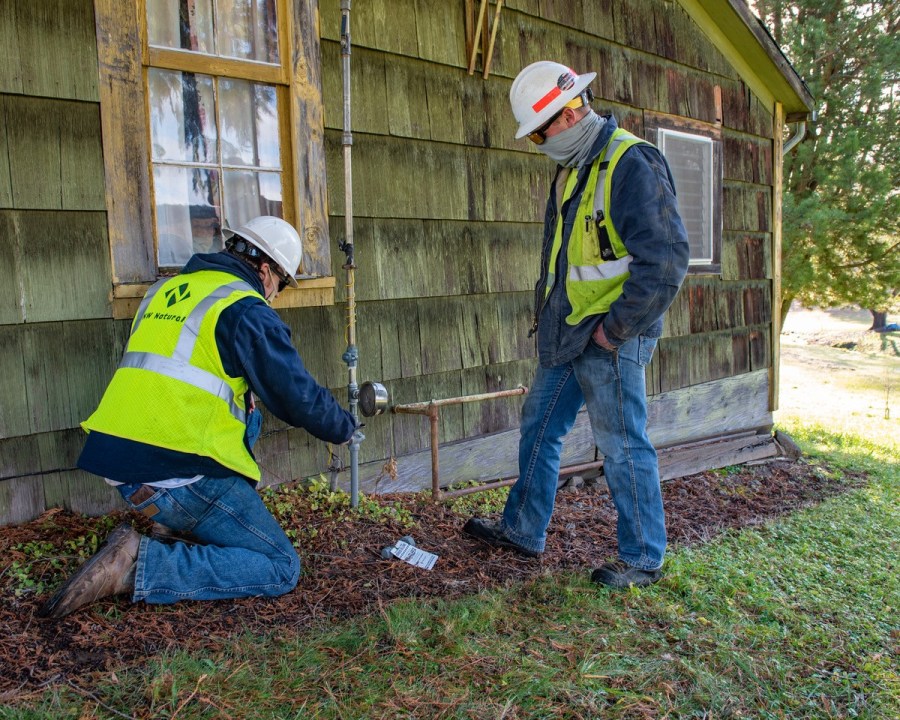 FILE - About 100 Northwest Natural employees worked the field Saturday to finish turning on meters and relighting customers in Hood River after a gas service disruption occurred from a vehicle crash earlier this week. December 26, 2020 (KOIN).