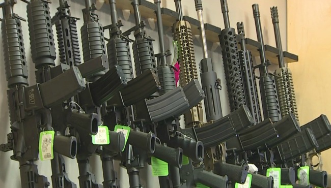 AR-15s in a gun shop (File)