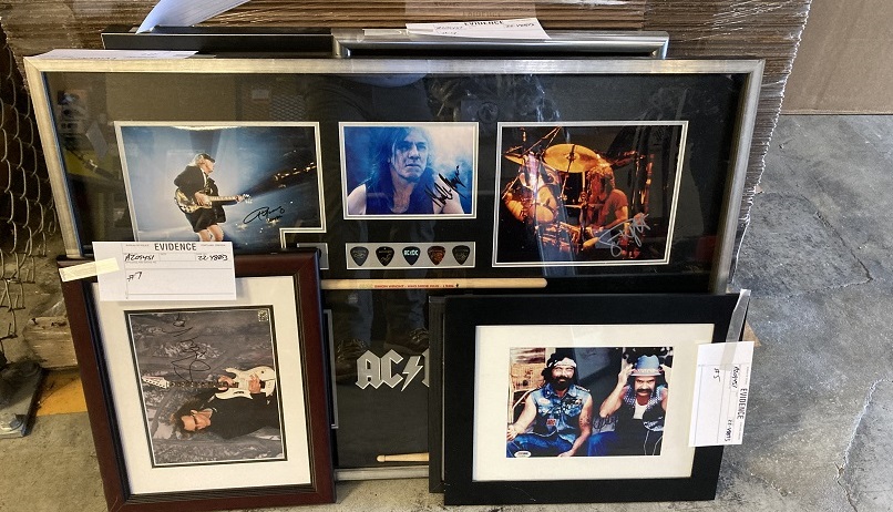 Unidentified stolen music memorabilia recovered by Portland police