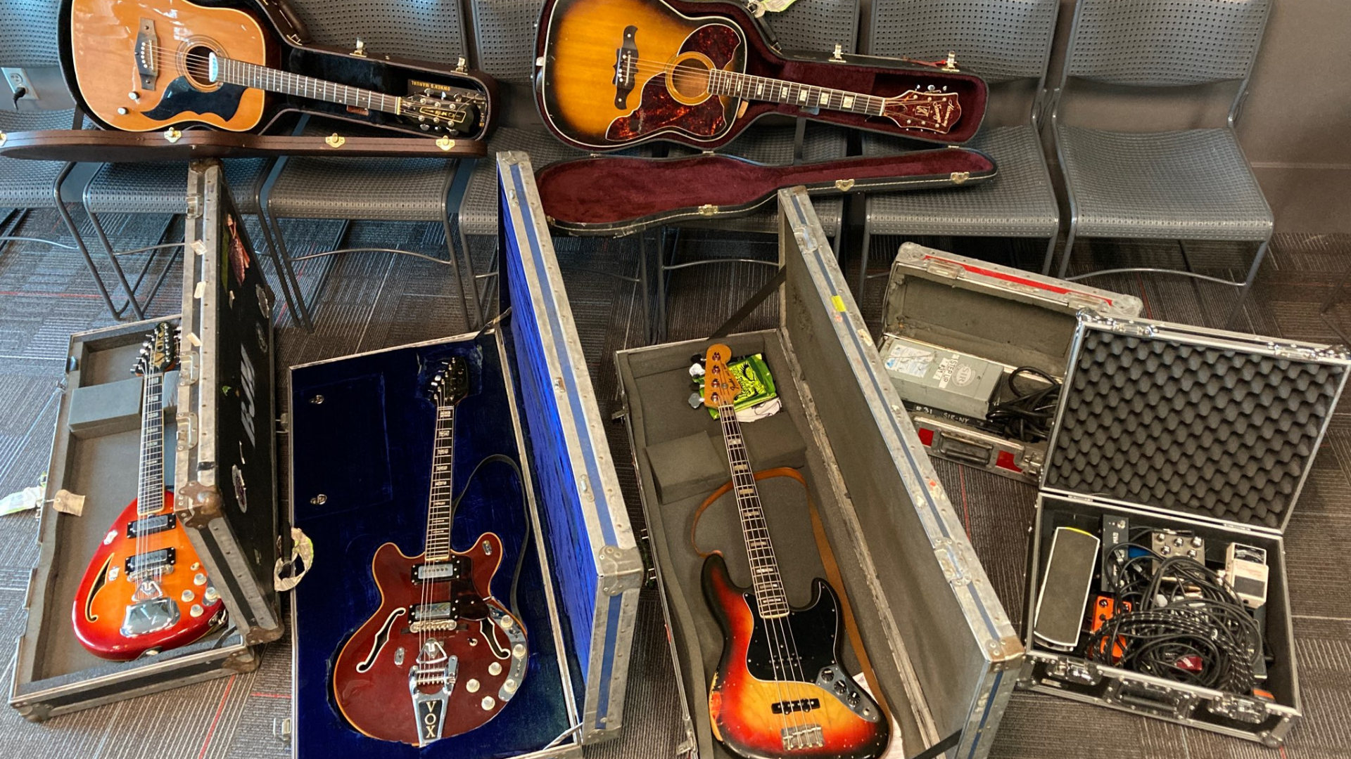 Band's guitars, other stolen items, puppies found in camp clean-up