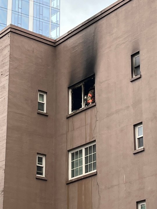 An apartment unit caught fire in Southwest Portland on June 29, 2022 