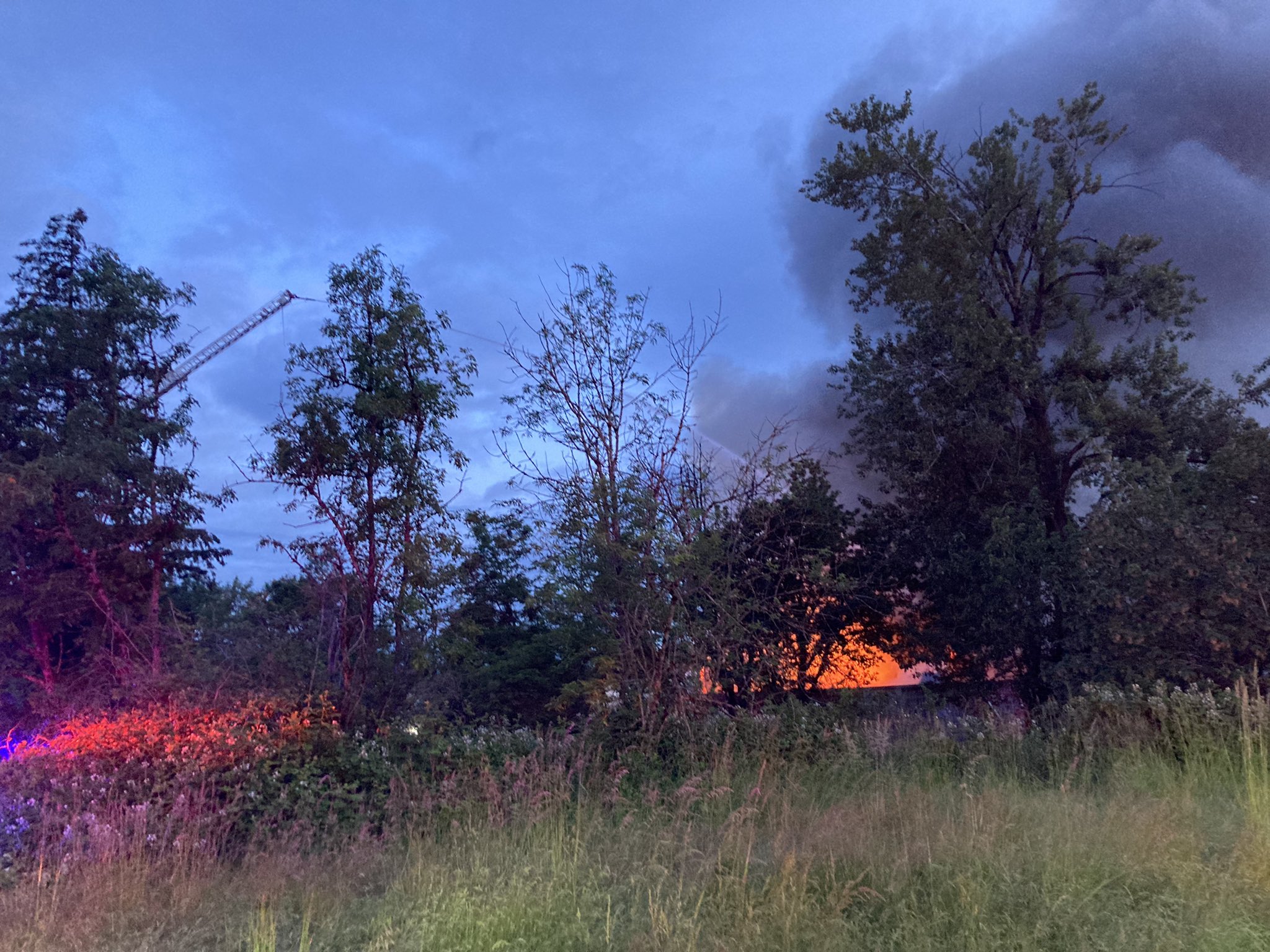 Firefighters battled a second alarm blaze in Southeast Portland early Thursday morning, officials said.