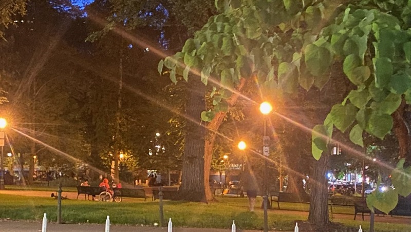 Protesters gathered in downtown Portland and fired mortars at the federal building, July 4, 2022 (KOIN)