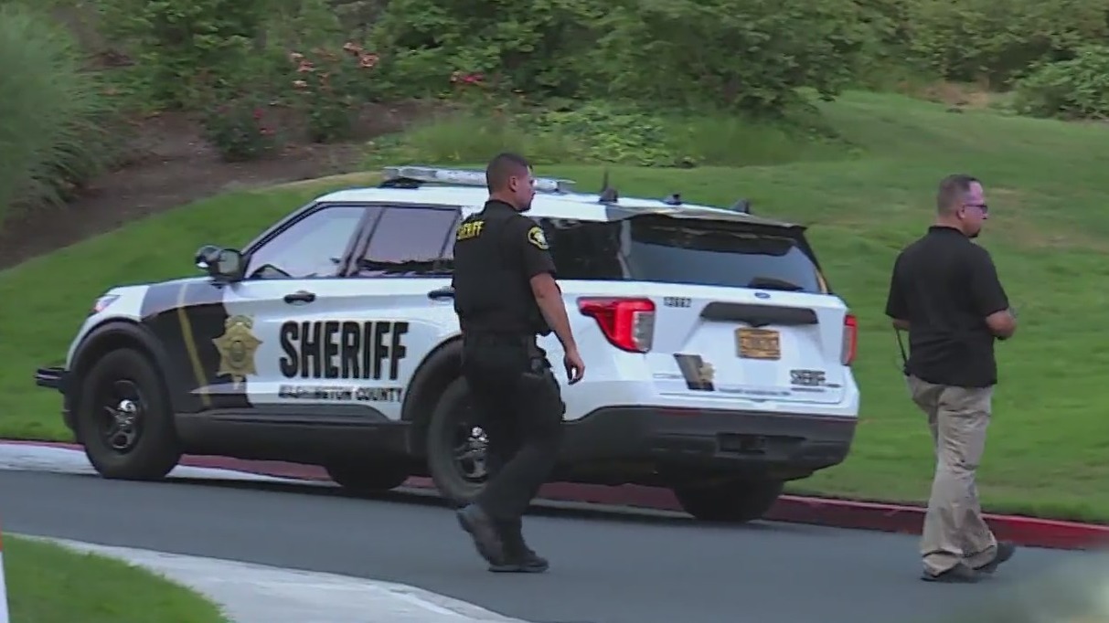 Washington County Sheriff's Office deputies respond to a crime scene on Wednesday, July 27, 2022