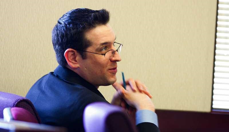 Brian Bement during his 2012 trial for the murder of Dr. David Greenspan (Pamplin Media Group)