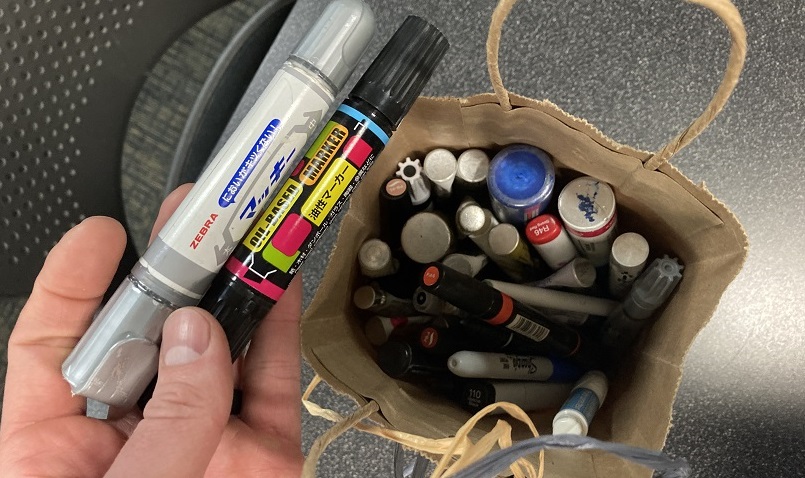 Heavy markers seized in a search of Emile Laurent's home in Portland. Released by PPB on August 20, 2022