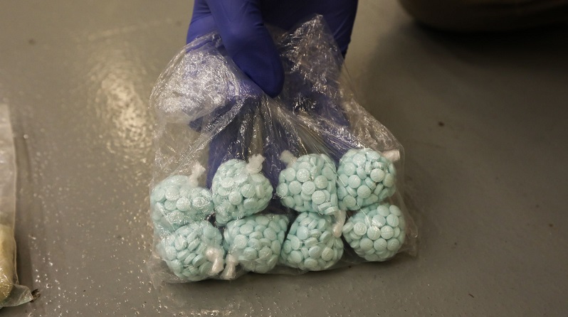 Bags of fentanyl pills, August 2022 (Multnomah County Sheriff's Office)