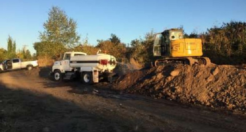 A 2016 DEQ photo of soil contamination cleanup at SE 106th/Reedway in Portland's Lents neighborhood