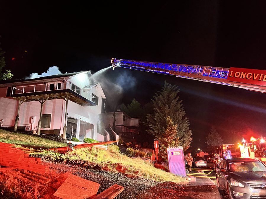 Three-alarm fire destroys house in Longview, WA