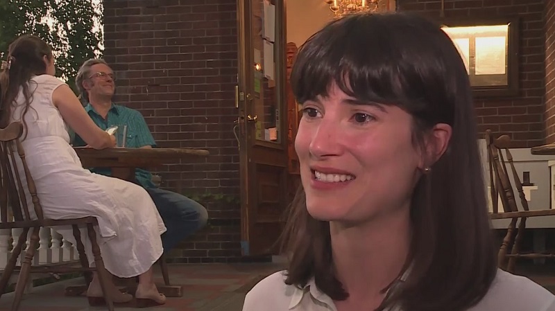 Democrat Marie Gluesenkamp Perez on primary night for Washington's 3rd Congressional District, August 2, 2022 (KOIN)