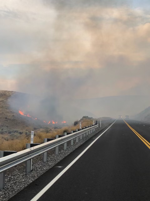 The Vantage Highway Fire started burning in Washington on Monday, August 1, 2022