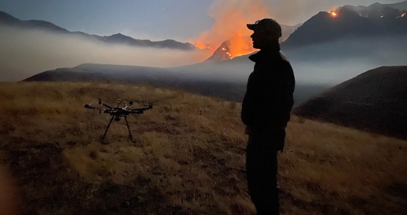 The Double Creek Fire, September 12, 2022. (Robert Ordonez, Pacific Northwest IMT 2)