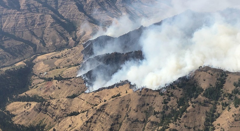 The Double Creek Fire in the Hells Canyon Recreation Area, September 4, 2022 (Inciweb)