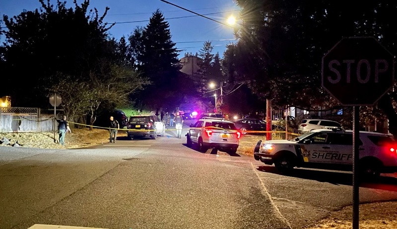 A person was shot at a house in the 600 block of Lincoln in Fairview, September 27, 2022 (KOIN)