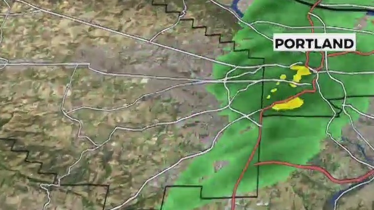 A single strike of lightning from a small Oregon storm and the ensuing thunder shook the city of Portland on September 11, 2022 the National Weather Service said. (KOIN)